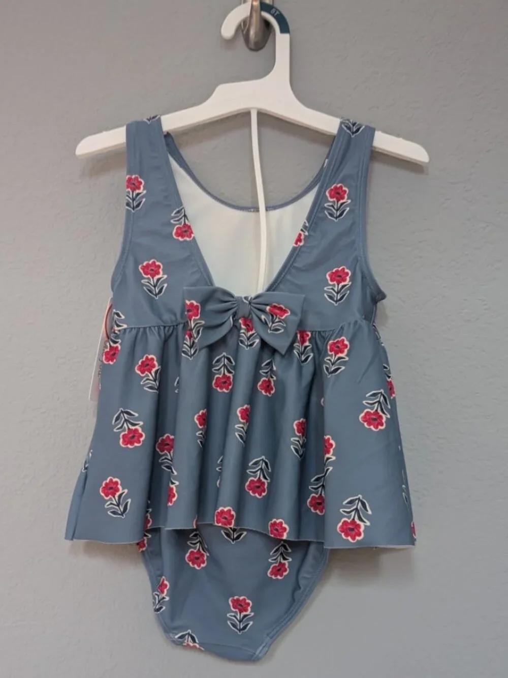 NWT Carter's Just One You Girls' Floral Two Piece Tankini Swimsuit, Blue, 5T